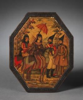 Mirror Case, 1800s. Iran. Lacquer;