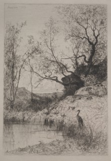 A Pond, 1867. Adolphe Appian (French, 1818-1898). Etching; secondary support: 40.5 x 32.7 cm (15