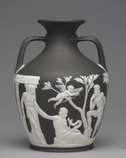 Portland Vase, c.1790. Josiah Wedgwood (British, 1730-1795). Jasper ware with relief decoration;