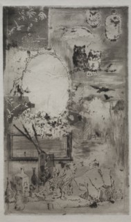 Baptism in the Japanese Style, 1887. Félix Hilaire Buhot (French, 1847-1898). Etching, drypoint and