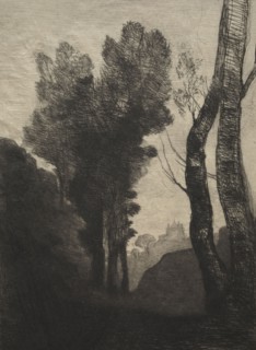 Environs of Rome, 1866. Jean Baptiste Camille Corot (French, 1796-1875), Cadart and Luquet.