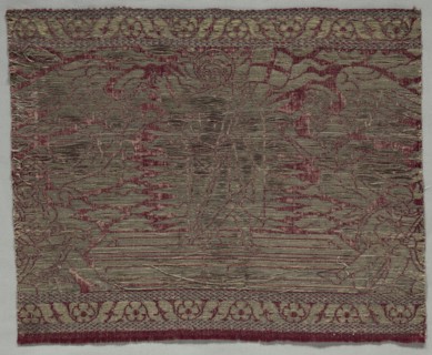 Orphrey Band, late 1400s. Italy, Florence, late 15th century. Lampas weave, silk and gold thread;