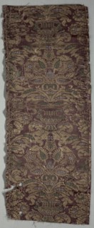 Brocaded Textile, late 1600s. Italy, late 17th century. Brocade, silk; overall: 29.2 x 76.2 cm (11