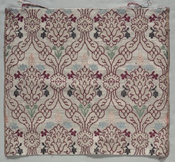 Brocaded Textile, 1500s. Italy, 16th century. Brocade; silk and metal; overall: 46.3 x 52.7 cm (18