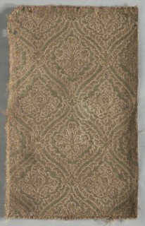 Two Brocaded Fragments, late 1500s. Italy, late 16th century. Lampas weave (?), silk and metal