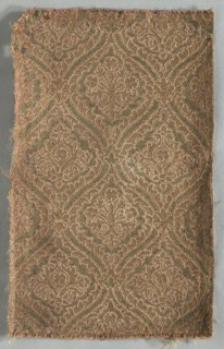 Two Brocaded Fragments, late 1500s. Italy, late 16th century. Lampas weave (?), silk and metal
