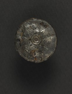 Disk Ornament, 600s. Frankish, Migration period, 7th century. Iron with silver overlay; overall: 3