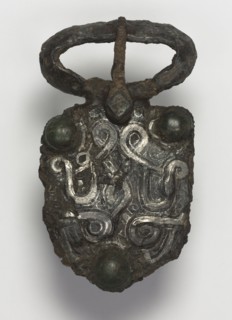 Belt Buckle, 600s. Frankish, Migration period, 7th century. Iron with silver overlay; overall: 10.2