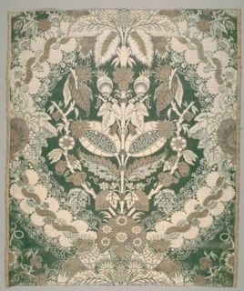 Textile Fragment, c. 1720-1750. France, 18th century, late Baroque period. Lampas weave; silk and