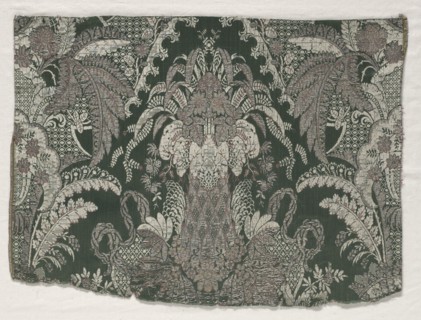 Brocade Fragment, early 1700s. France, early 18th century, late Baroque. Brocaded silk; overall: 52