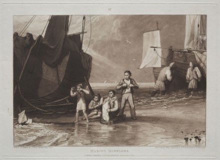 Liber Studiorum:  Marine Dabblers. Joseph Mallord William Turner (British, 1775-1851). Etching and