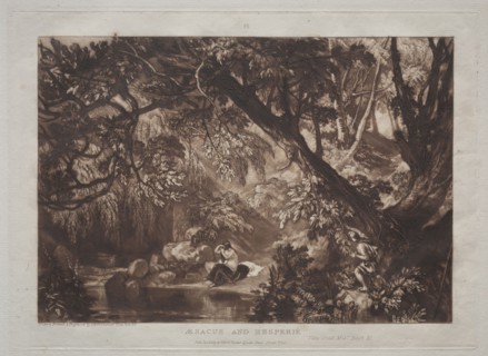 Liber Studiorum:  Aesacus and Hesperie. Joseph Mallord William Turner (British, 1775-1851). Etching