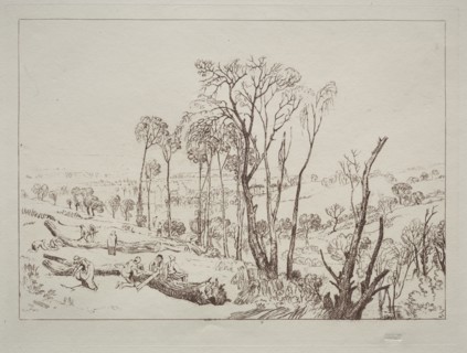 Liber Studiorum:  Crowhurst, Sussex. Joseph Mallord William Turner (British, 1775-1851). Etching