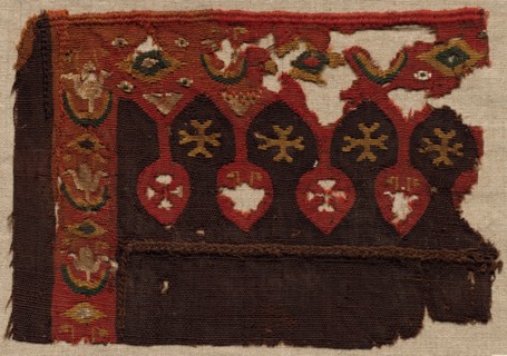 Fragment of a Tunic, 400s - 600s. Egypt, Byzantine period, 5th - 7th century. Tabby weave with