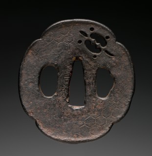 Sword Guard, 1500s. Japan, Muromachi Period (1392-1573). Iron; overall: 6.8 x 7 cm (2 11/16 x 2 3/4