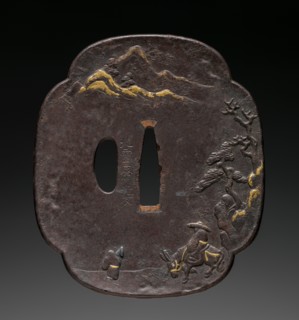 Sword Guard, mid 19th century. Japan, Edo Period (1615-1868). Iron; overall: 7.4 x 8.4 cm (2 15/16