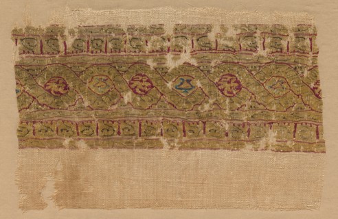 Fragment of a Tiraz-Style Textile, 1130 - 1149. Egypt, Fatimid period, Caliphate of al-Hafiz, AH