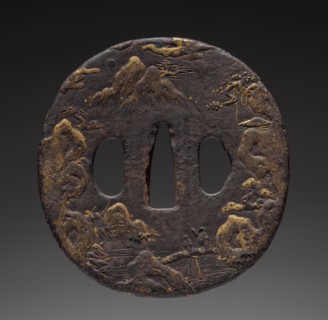 Sword Guard, c. 1800. Japan, late 18th-early 19th century. Iron; diameter: 8.4 cm (3 5/16 in.).