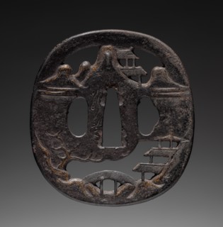 Sword Guard, late 17th century. Japan, Jakushi School, Edo period (1615-1868). Iron; average: 7.7 x