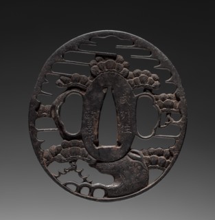 Sword Guard, early 19th century. Japan, Akasaka School, Edo period (1615-1868). Iron; diameter: 7