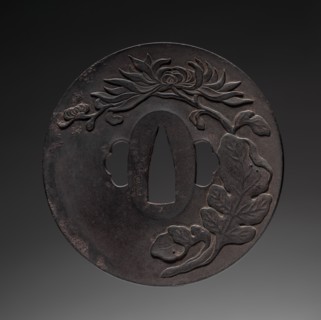 Sword Guard, mid 19th century. Japan, Edo period (1615-1868). Iron; diameter: 9.9 cm (3 7/8 in.).