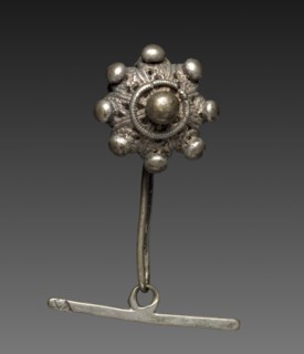 Button, 1800s. Sardinia, 19th century. Silver; overall: 8.3 cm (3 1/4 in.).