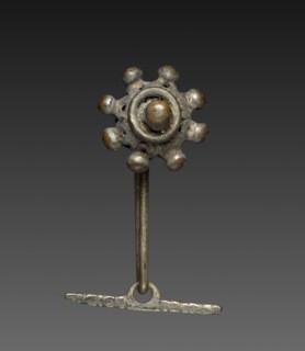 Button, 1800s. Sardinia, 19th century. Silver; overall: 7 cm (2 3/4 in.).