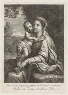 Madonna and Child. Jean Louis Roullet (French, 1645-1699). Engraving