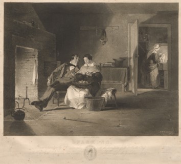 1112: Sparking. Alfred Jones (American, 1819-1900). Engraving