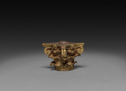 Ornamental Capital, 1775-1799. France, late 18th century. Gilt bronze; overall: 2.3 x 2.3 cm (7/8 x