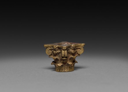 Ornamental Capital, 1775-1799. France, late 18th century. Gilt bronze; overall: 2.3 x 2.3 cm (7/8 x