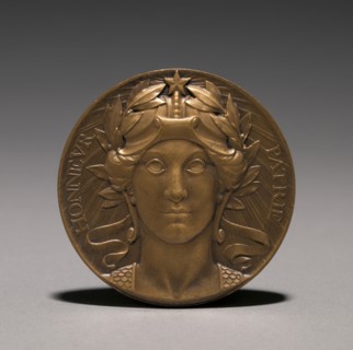 Medal (obverse), 1914-1916. Auguste Dujardin (French, 1847-1918). Bronze; overall: 5.1 x 5.1 cm (2
