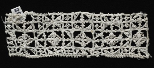 Needlepoint (Reticella) Lace Insertion, 16th century. Italy, Venice, 16th century. Lace,