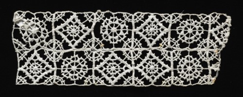 Needlepoint (Reticella) Lace Insertion, 16th century. Italy, Venice, 16th century. Lace,