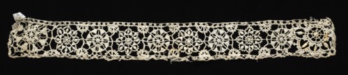 Needlepoint (Reticella) Lace Insertion, 16th century. Italy, Venice, 16th century. Lace,