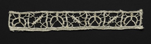 Needlepoint (Reticella) Lace Insertion, 17th century. Italy, 17th century. Lace, needlepoint:
