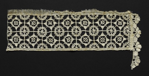 Needlepoint (Reticella) and Bobbin Lace Insertion and Edging, 16th century. Italy, Venice, 16th