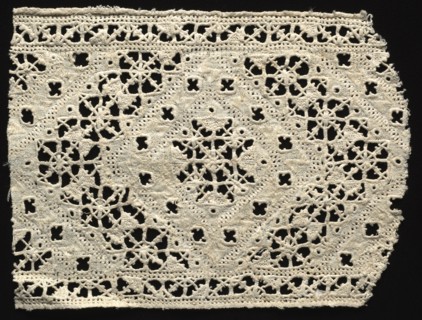 Needlepoint (Cutwork) Lace Insertion, 16th century. Italy, Venice, 16th century. Lace, needlepoint: