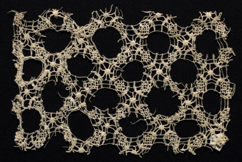 Fragment with Wide Circular Pattern, 16th-17th century. Italy, 16th-17th century. Needle lace,