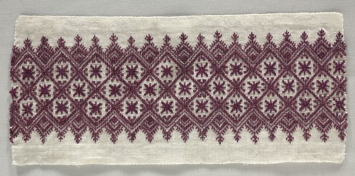 Band for Edge of Mattress, 18th-19th cnetury. Morocco, Fez, 18th-19th century. Embroidery: silk on