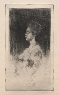 Profile Head of a Japanese Girl, 1879. Robert Frederick Blum (American, 1857-1903). Etching