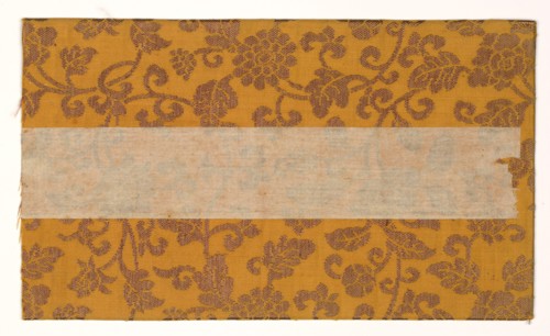 Textile Book Cover, 1800s. Japan, 19th century. Silk; overall: 22 x 12.7 cm (8 11/16 x 5 in.)