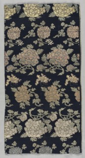 Textile Fragment, 1800s. Japan, 19th century. Silk, metallic thread; average: 57.1 x 28.6 cm (22