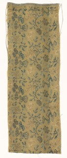 Fragment, 1700s. China, 18th century. Satin ground; silk diasper weave; overall: 35.6 x 14.6 cm (14