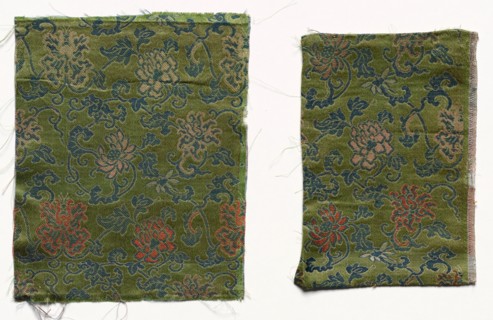 Fragment, 1700s. China, 18th century. Silk; overall: 19.7 x 15.9 cm (7 3/4 x 6 1/4 in.).
