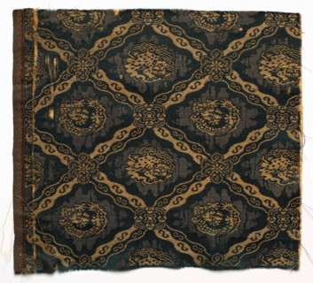 Textile Fragment, 1800s. Japan, 19th century. Silk; overall: 17.5 x 20.4 cm (6 7/8 x 8 1/16 in.)