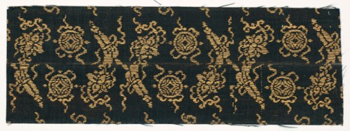 Textile Fragment, 1800s. Japan, 19th century. Silk, metallic thread; average: 16.5 x 5.8 cm (6 1/2