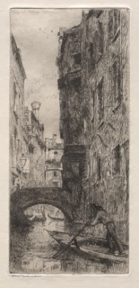 Etchings of Venice: Ponte del Pistor, Venice, 1880. Otto H. Bacher (American, 1856-1909). Etching