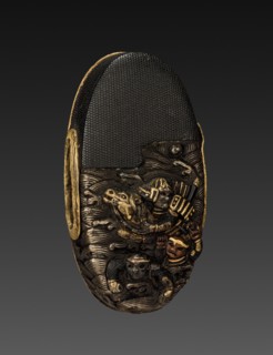 Kashira, 1700-1850. Japan, Tokugawa period. Shakudo; average: 3.5 x 2 cm (1 3/8 x 13/16 in.).