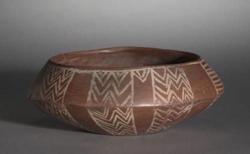 White Cross-Lined Bowl with Turtle and Sun, c. 4000-3400 BCs. Egypt, early Predynastic Period,